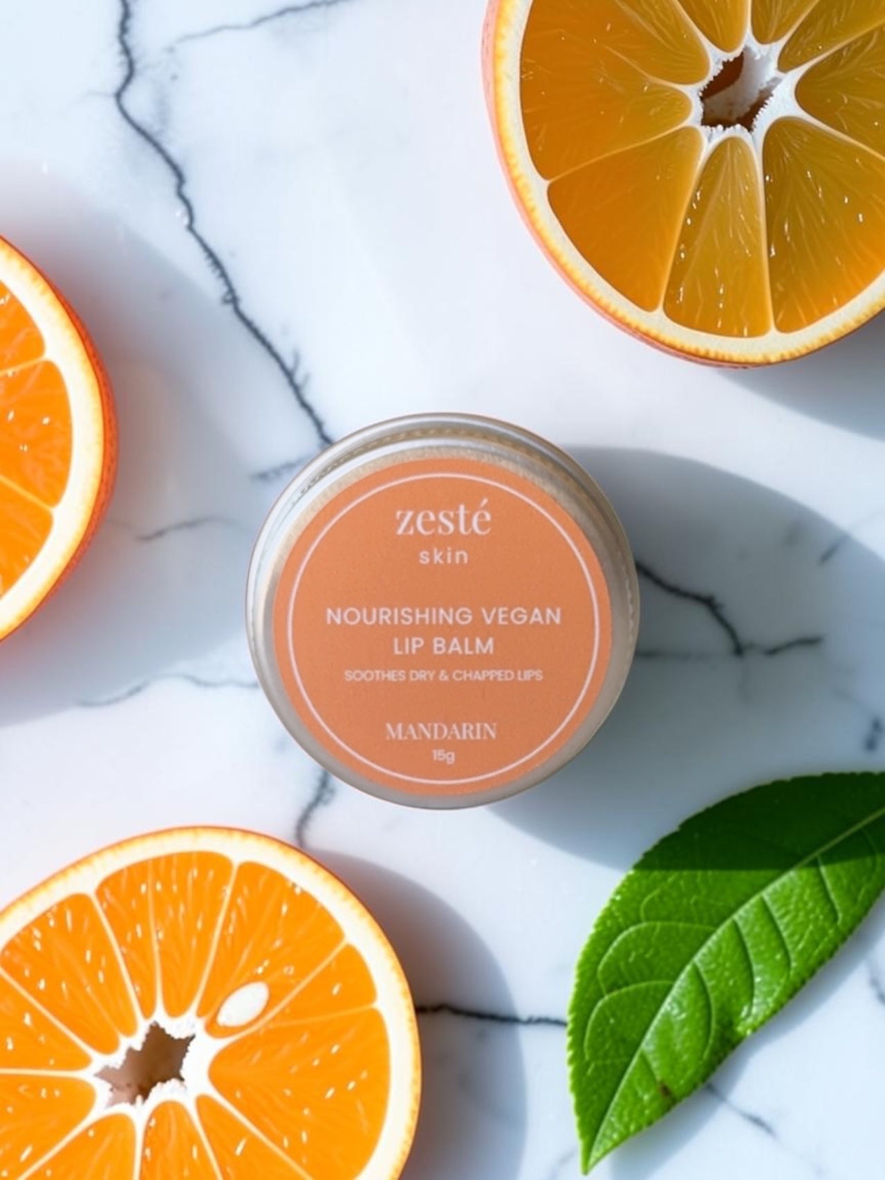 Vegan Lip Balm - Mandarin/Peppermint 15g