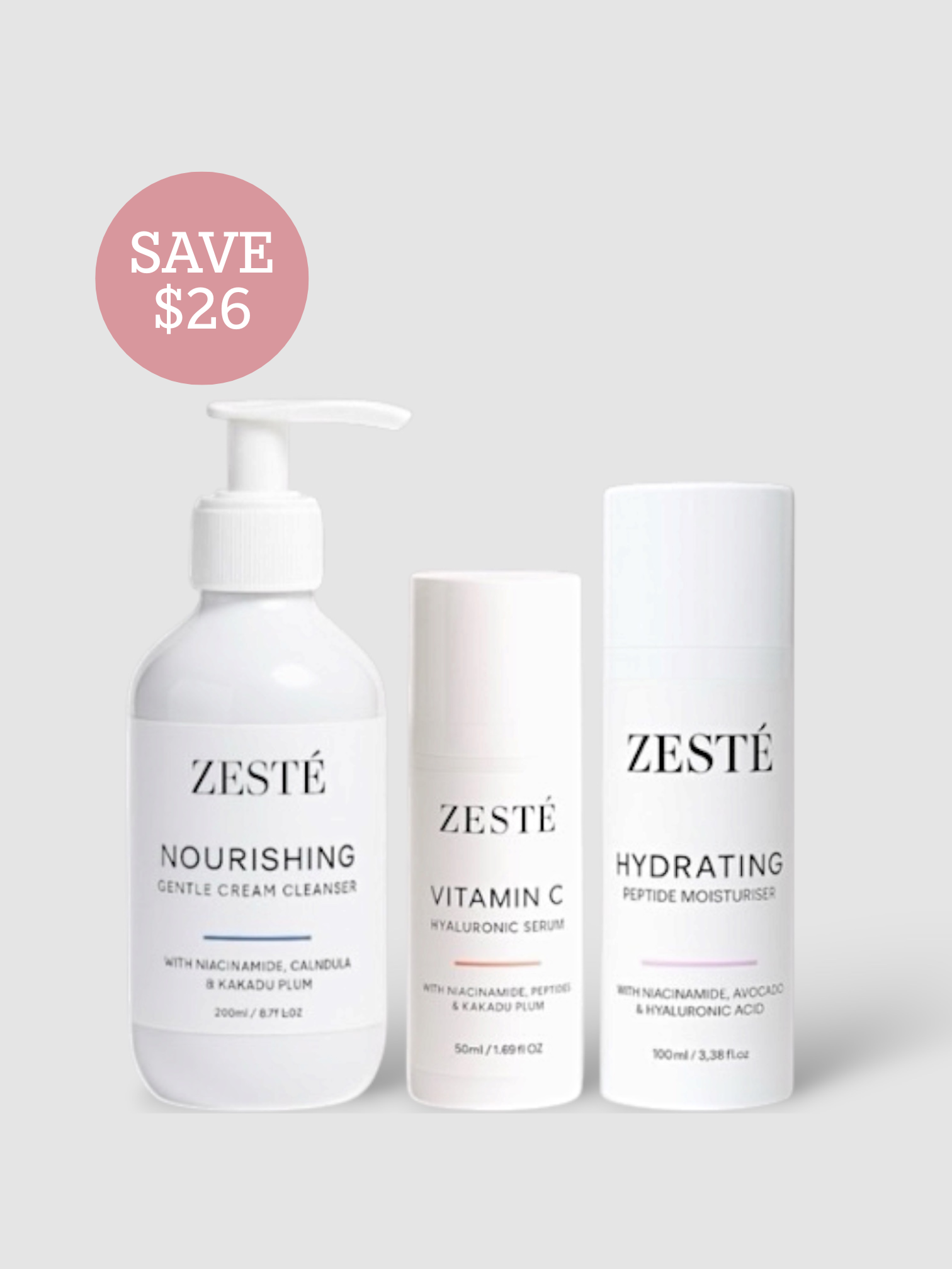 3-Step Skincare Bundle - Dry/Sensitive