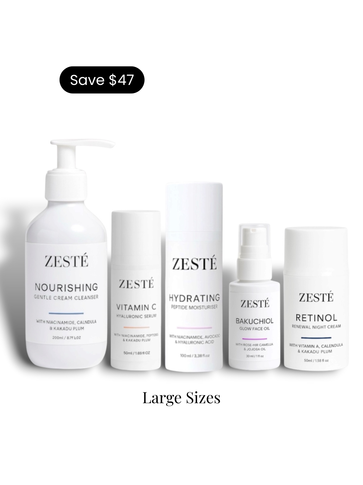 Ultimate Pro-Age Skincare Routine Bundle | 5-Piece Day & Night