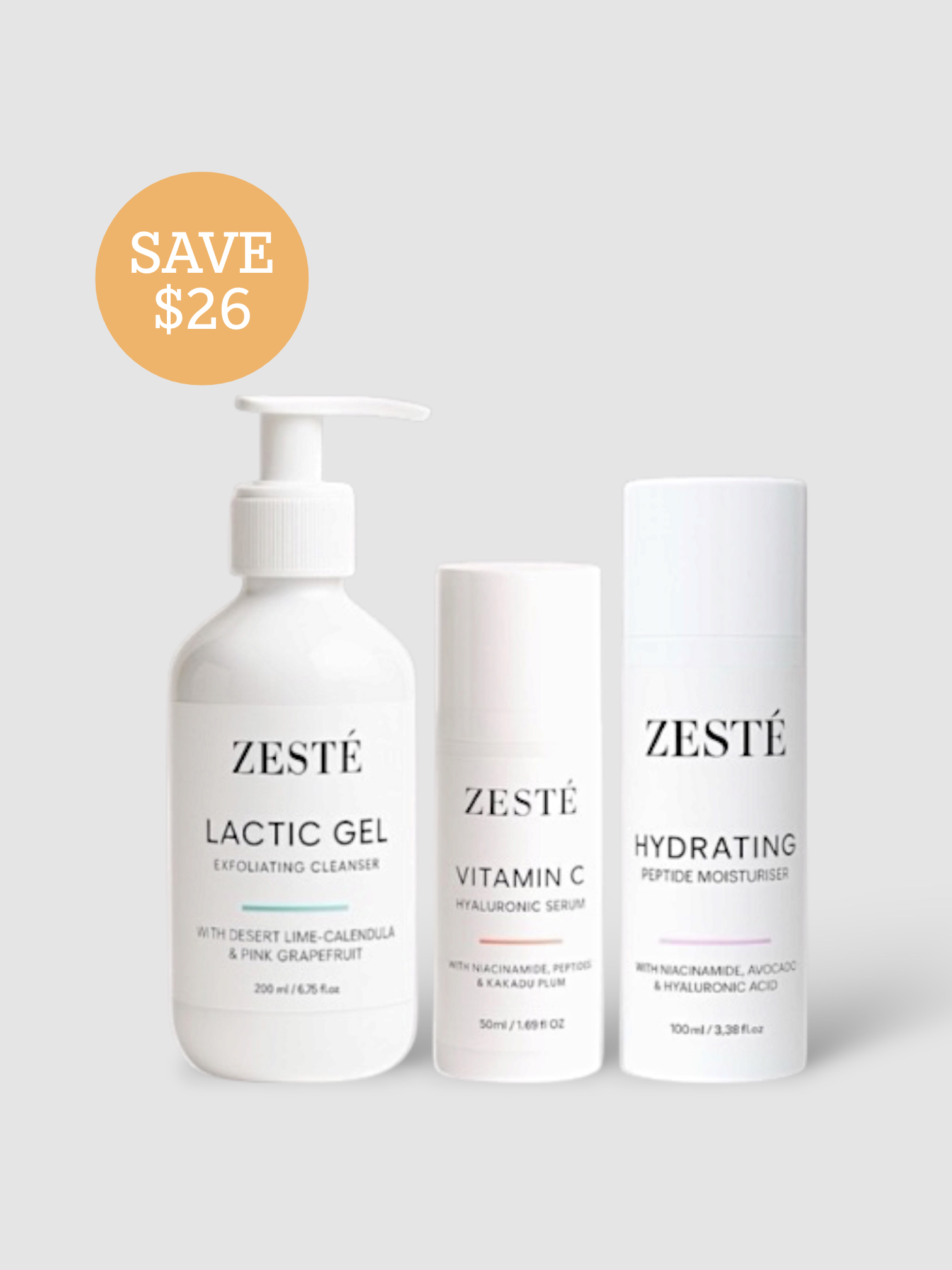 3-Step Skincare Bundle - Oily/Congested – ZESTÉ SKIN